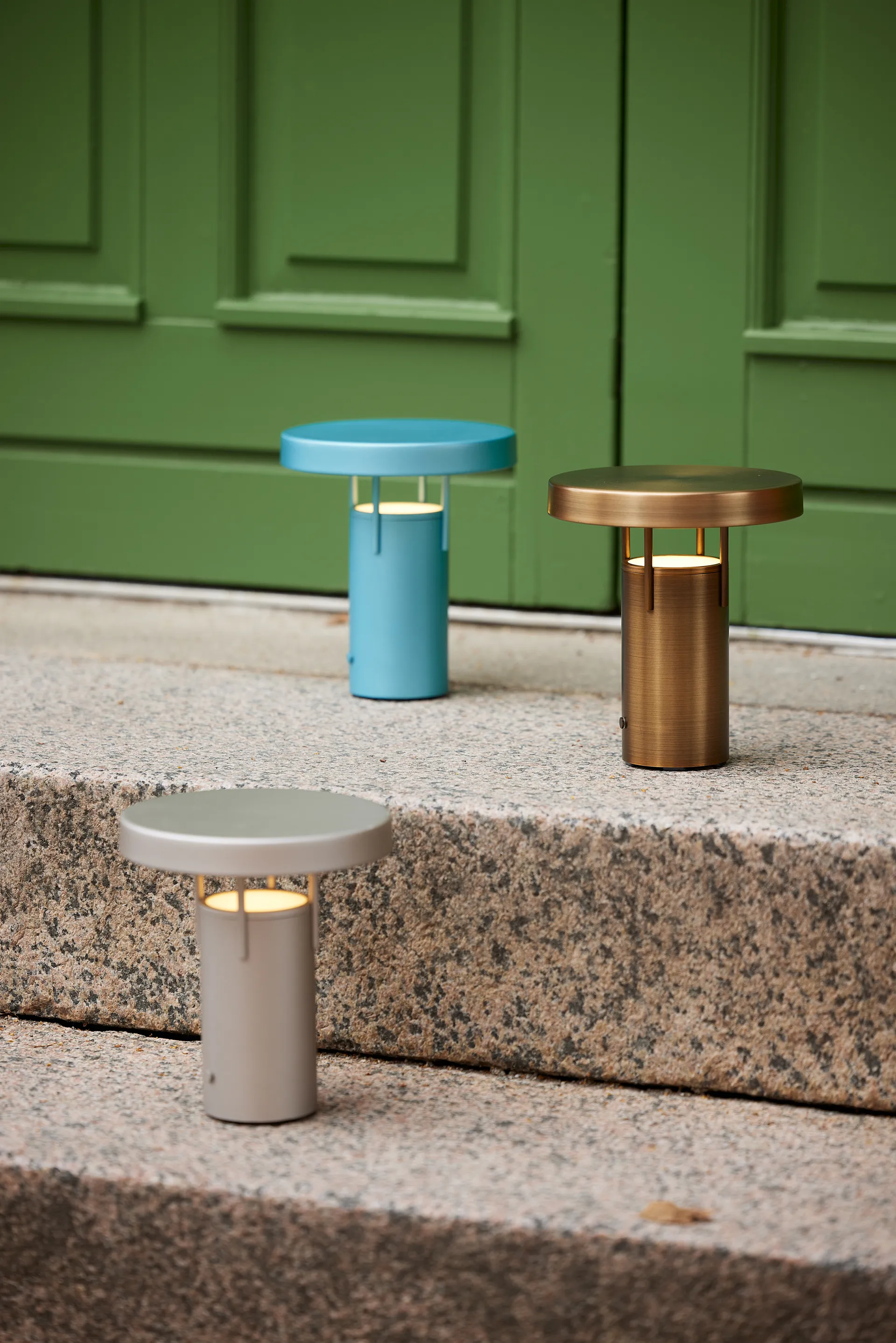 BringMe mini portable table lamp, Metallic turquoise Hübsch