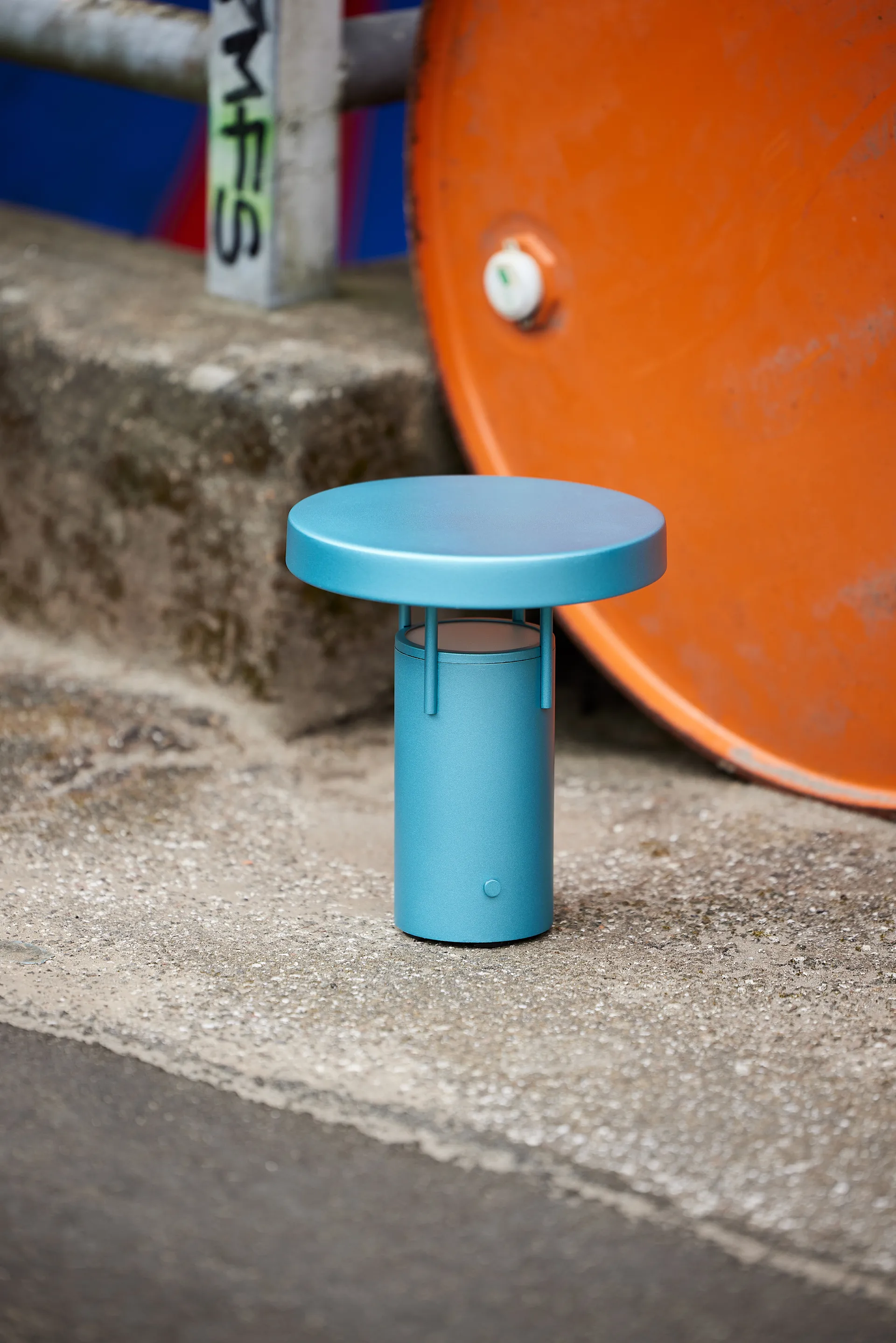 BringMe mini portable table lamp, Metallic turquoise Hübsch