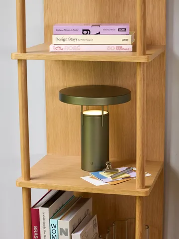 BringMe portable table lamp - Metallic dark green, mini 20 cm - Hübsch