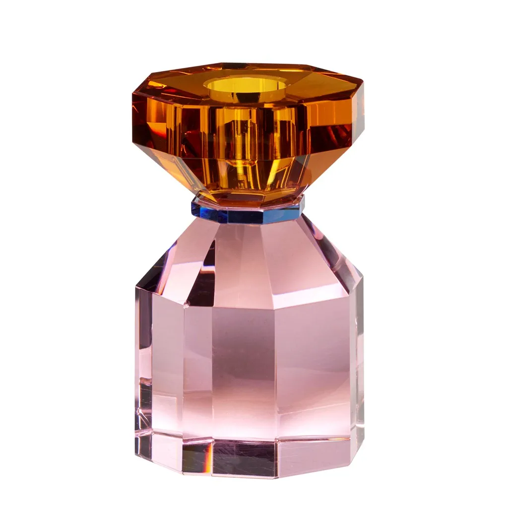 Candle holder 11 cm, Pink-orange Hübsch