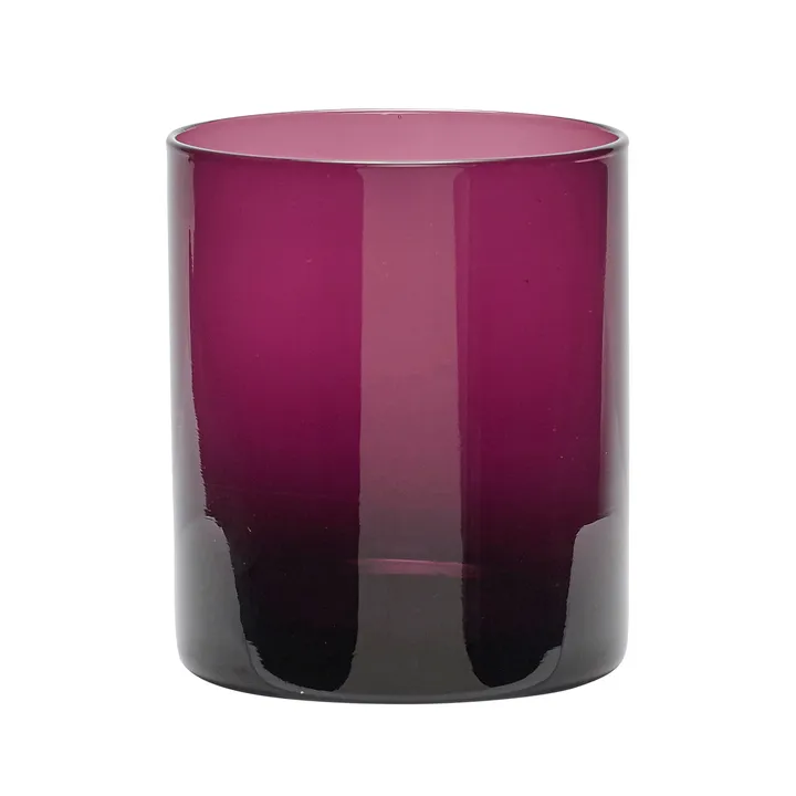 Candle lantern Ø9 cm - Purple - Hübsch