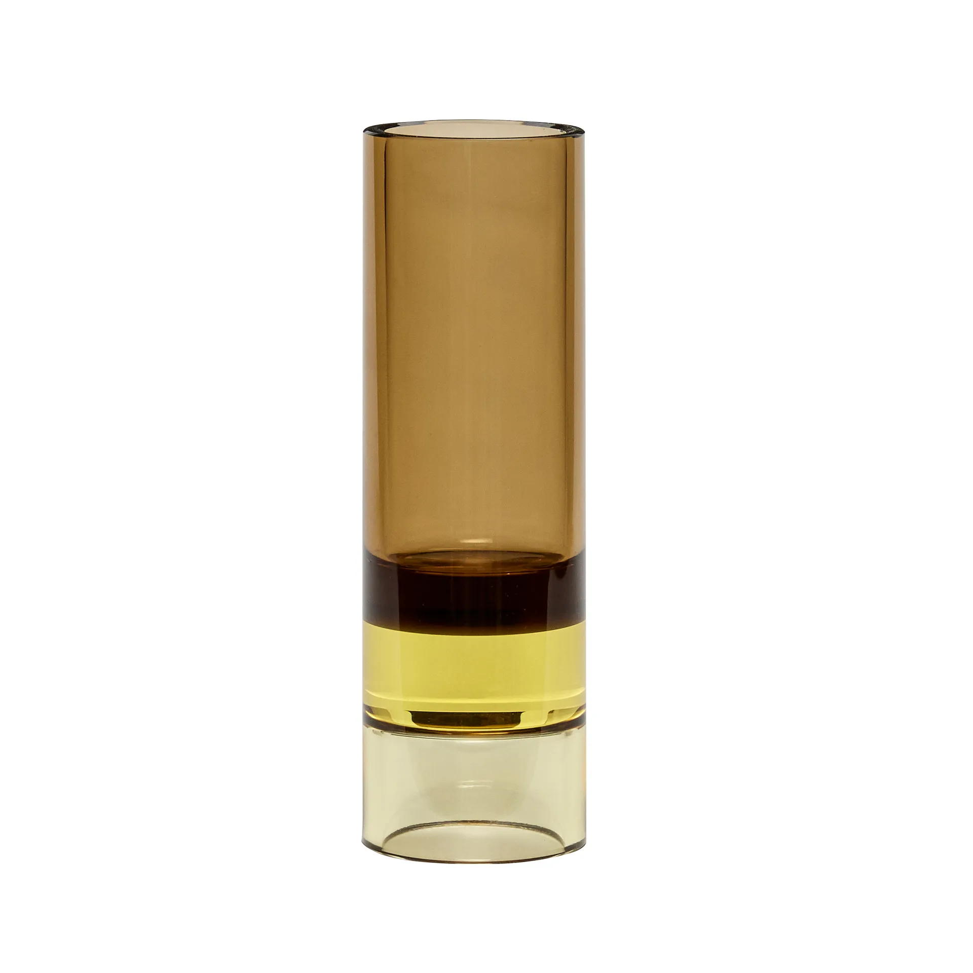 Candle lantern vase Ø5 cm, Brown-yellow Hübsch