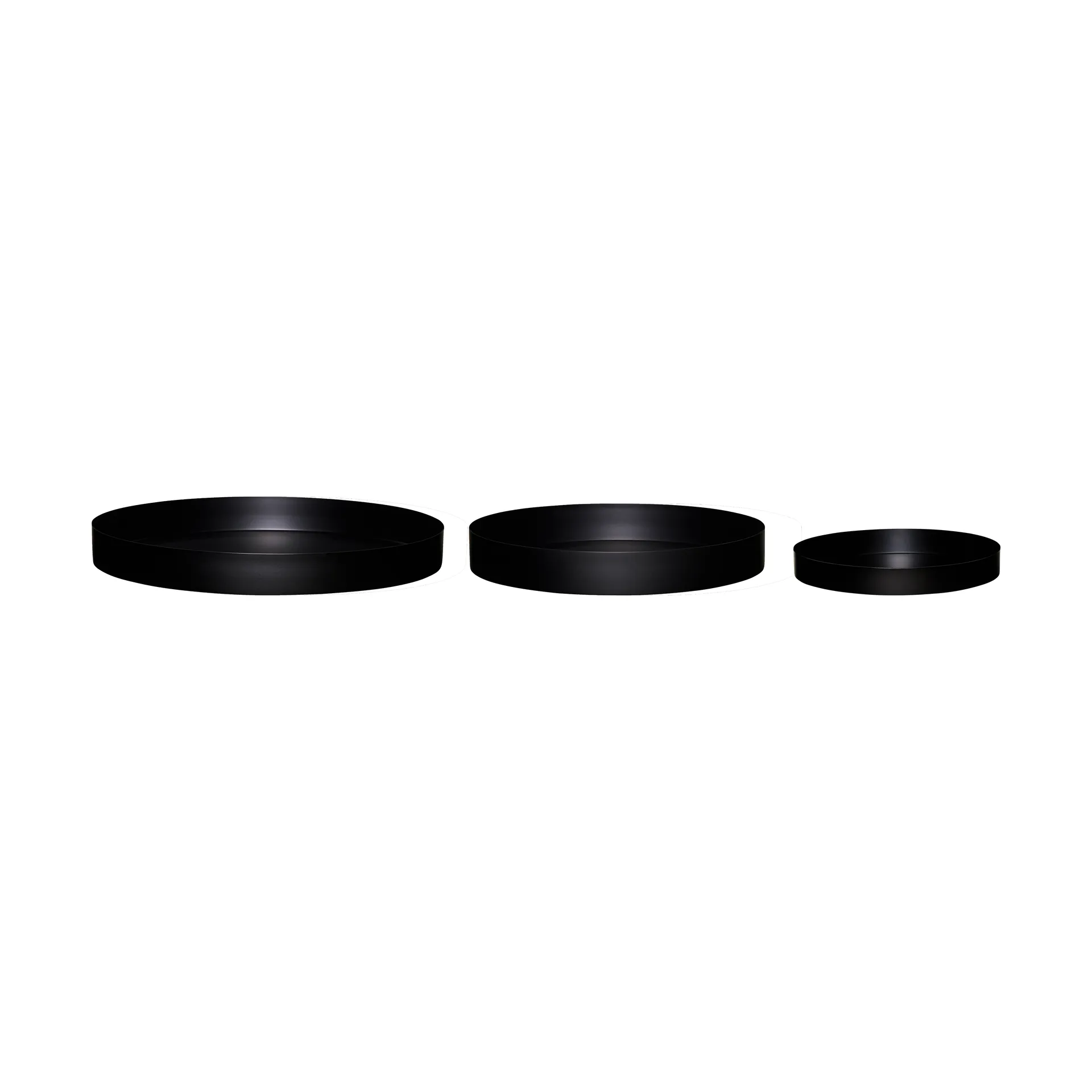 Embrace planter Saucer 2-pack, Metal-black Hübsch