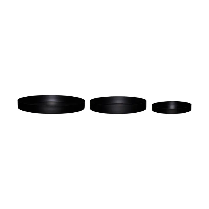 Embrace planter Saucer 2-pack - Metal-black - Hübsch