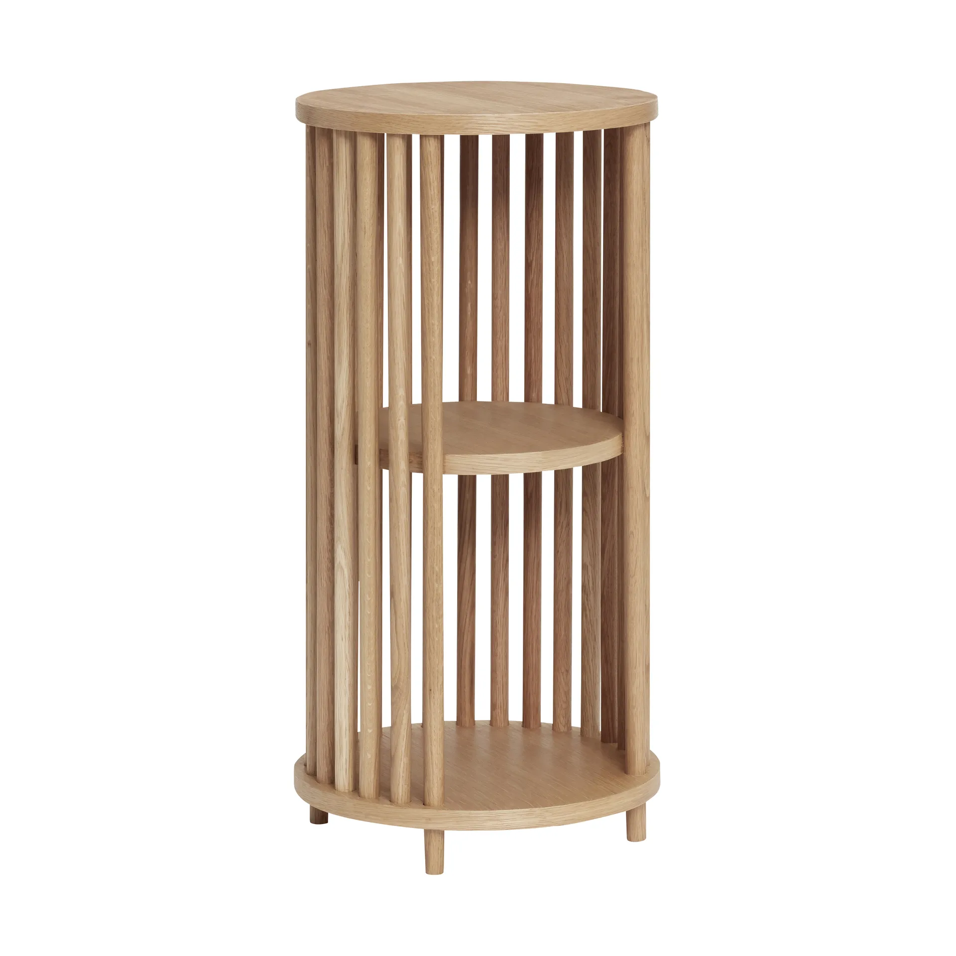 Folk shelf, Oak, cylindrical Hübsch