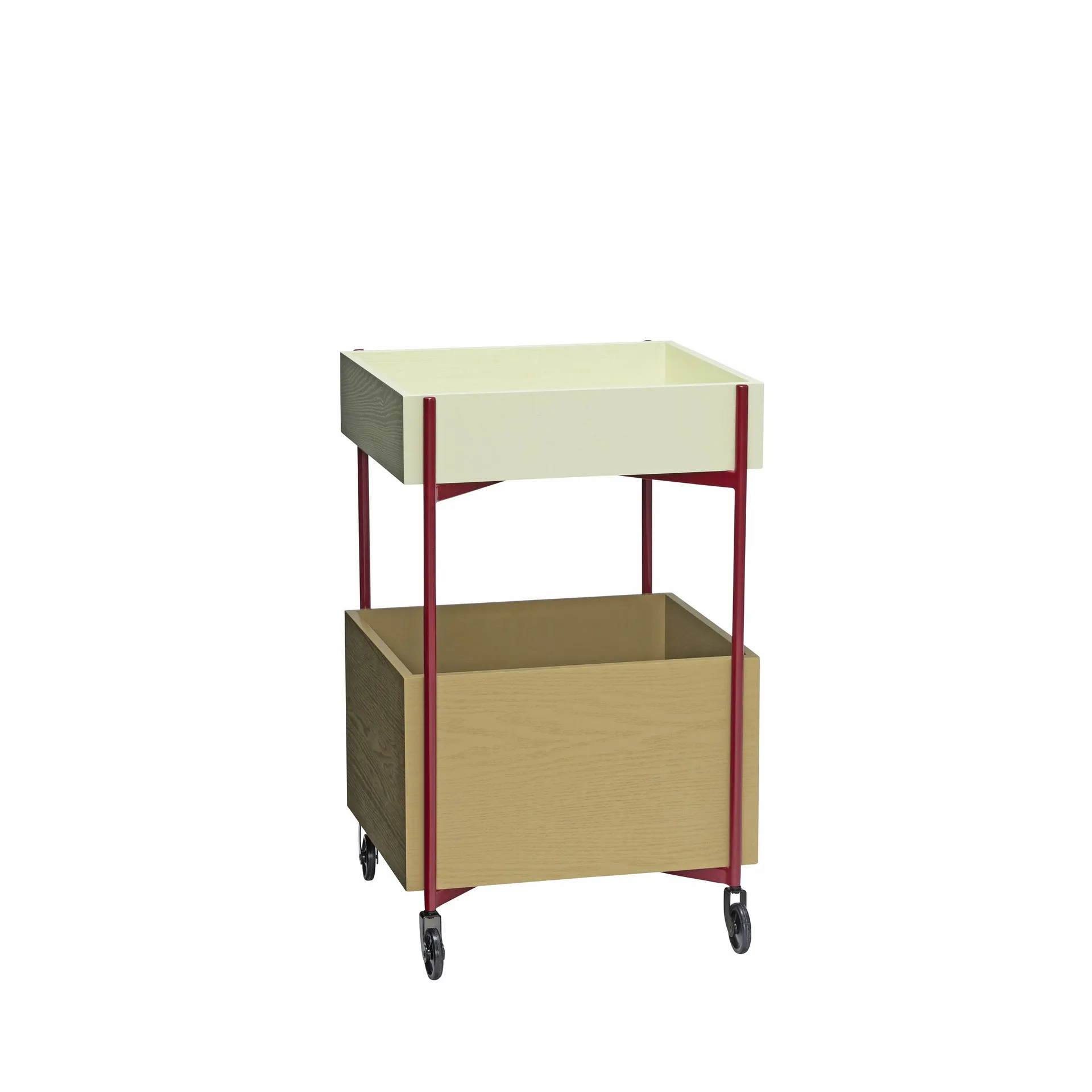 Fresh Rolling Cart 70 cm, Khaki-burgundy Hübsch