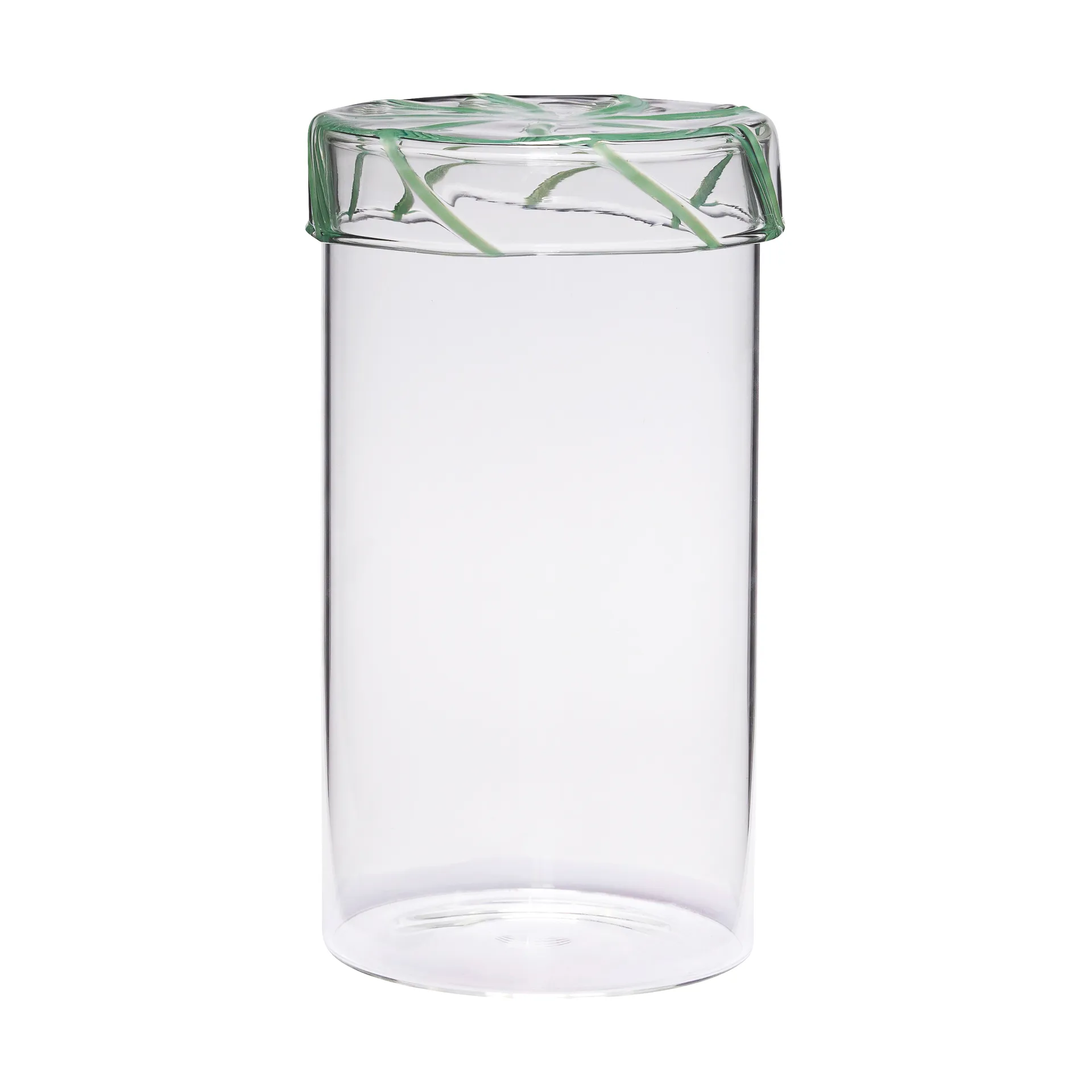 Heir storage jar glass tall, Green Hübsch