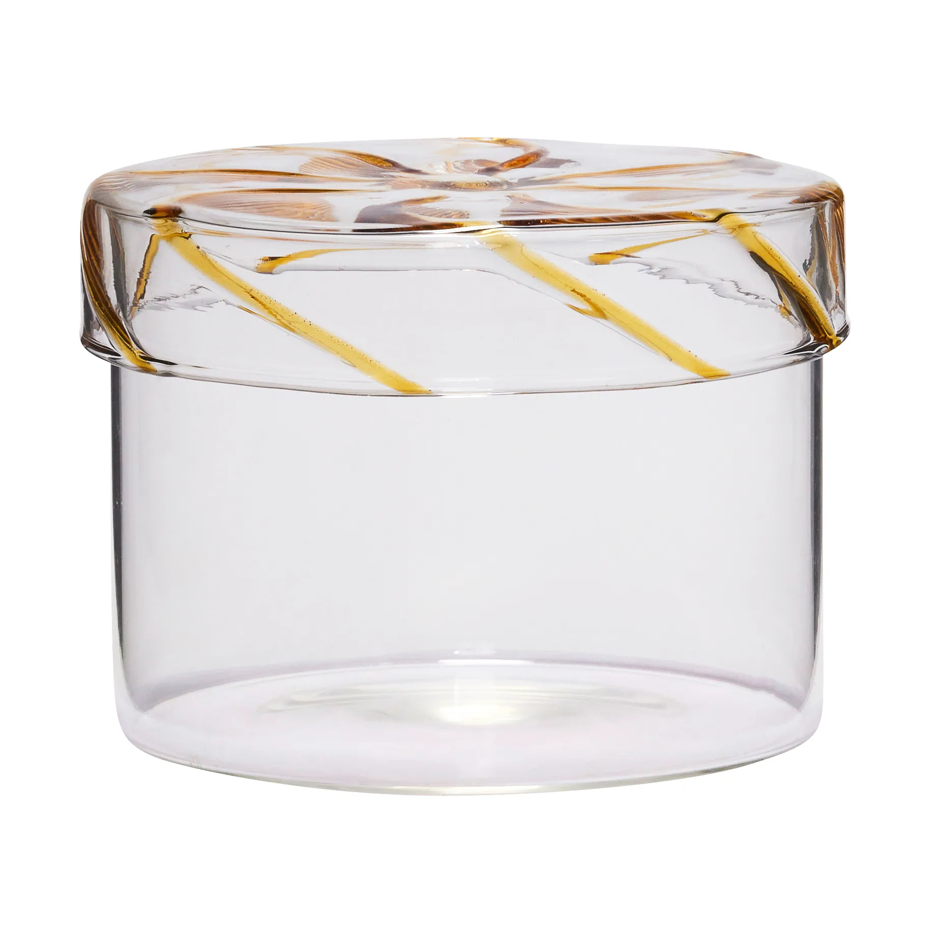Heir storage jar low, Yellow Hübsch