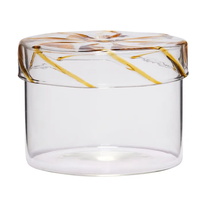 Heir storage jar low - Yellow - Hübsch