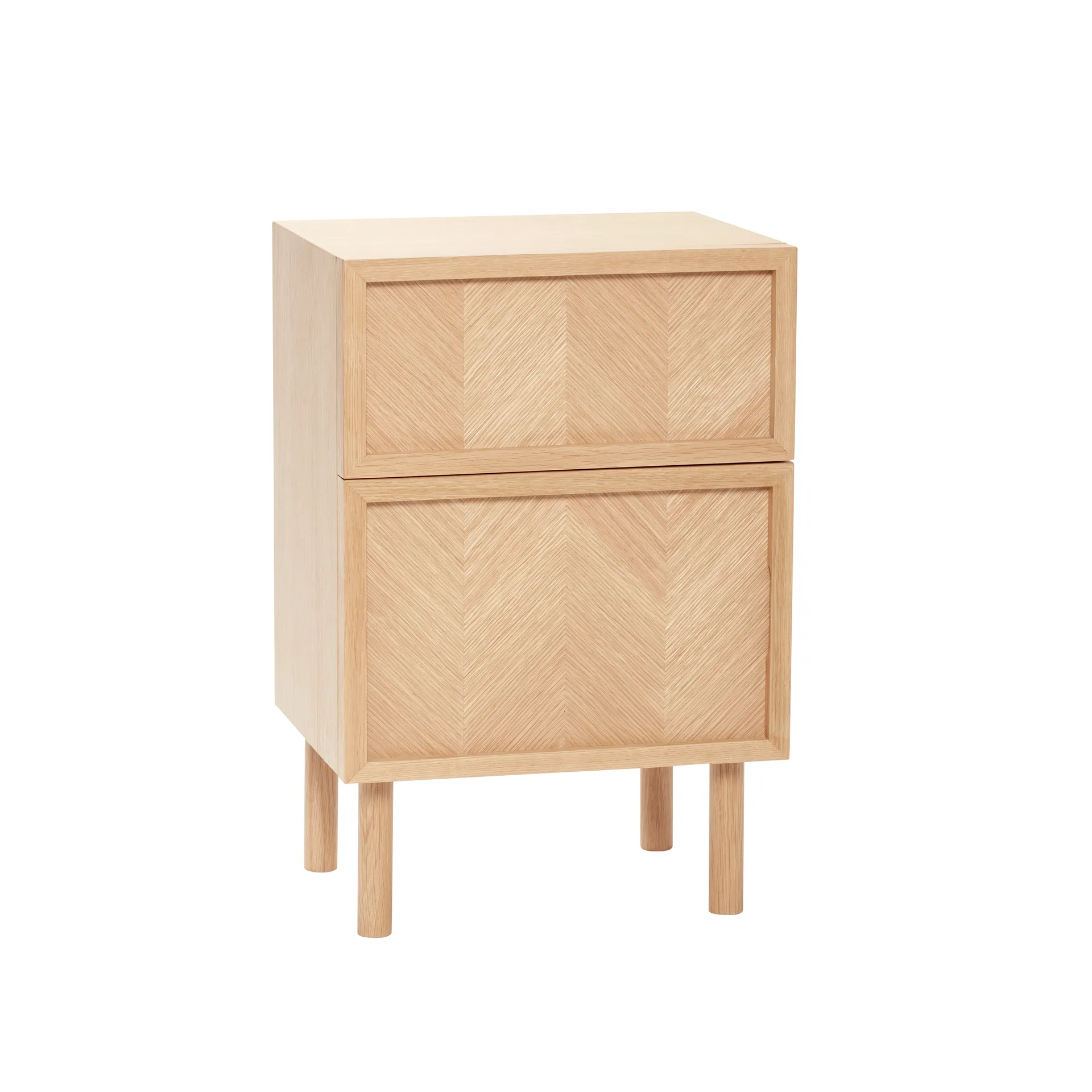 Herringbone bedside table, Oak Hübsch