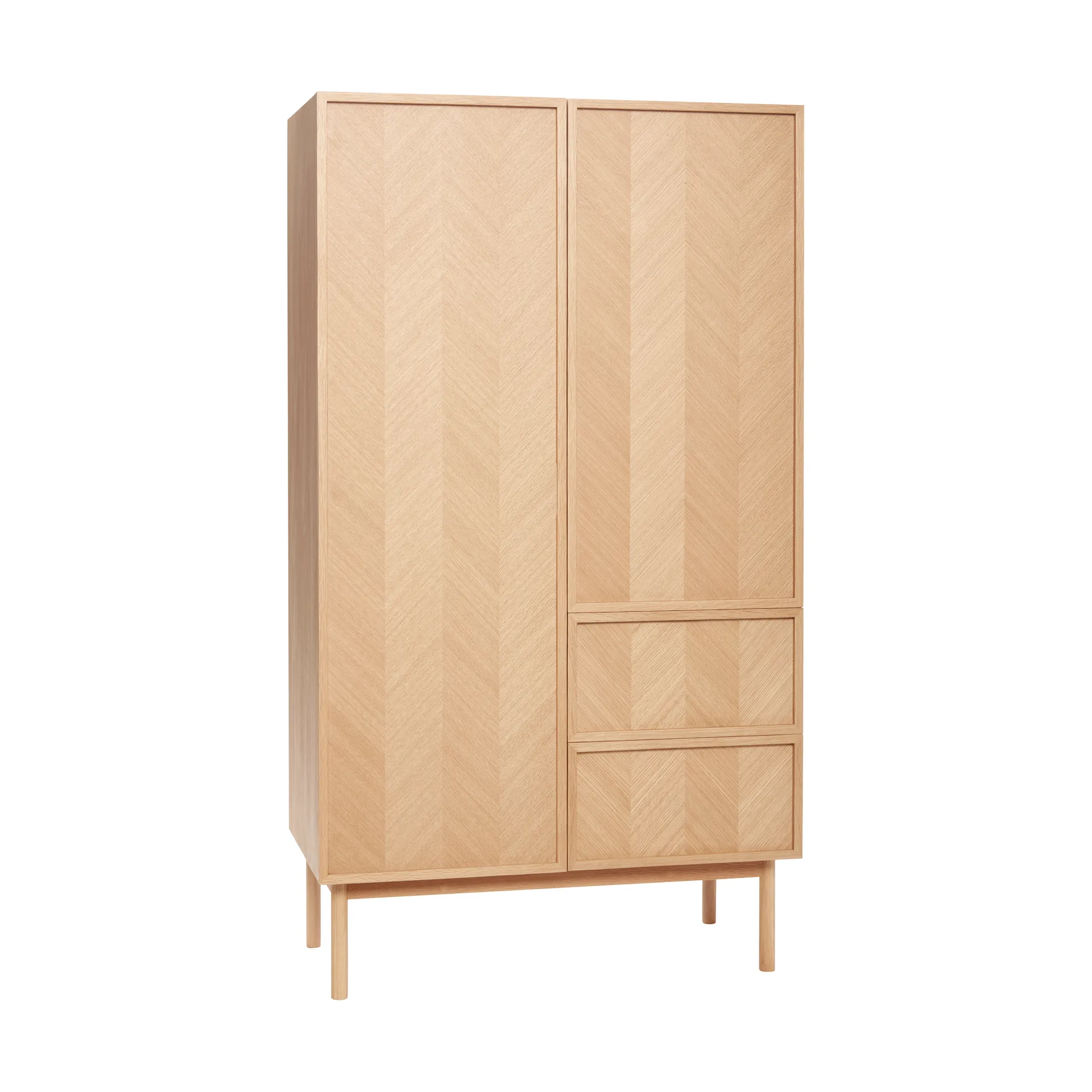 Herringbone wardrobe large, Oak Hübsch
