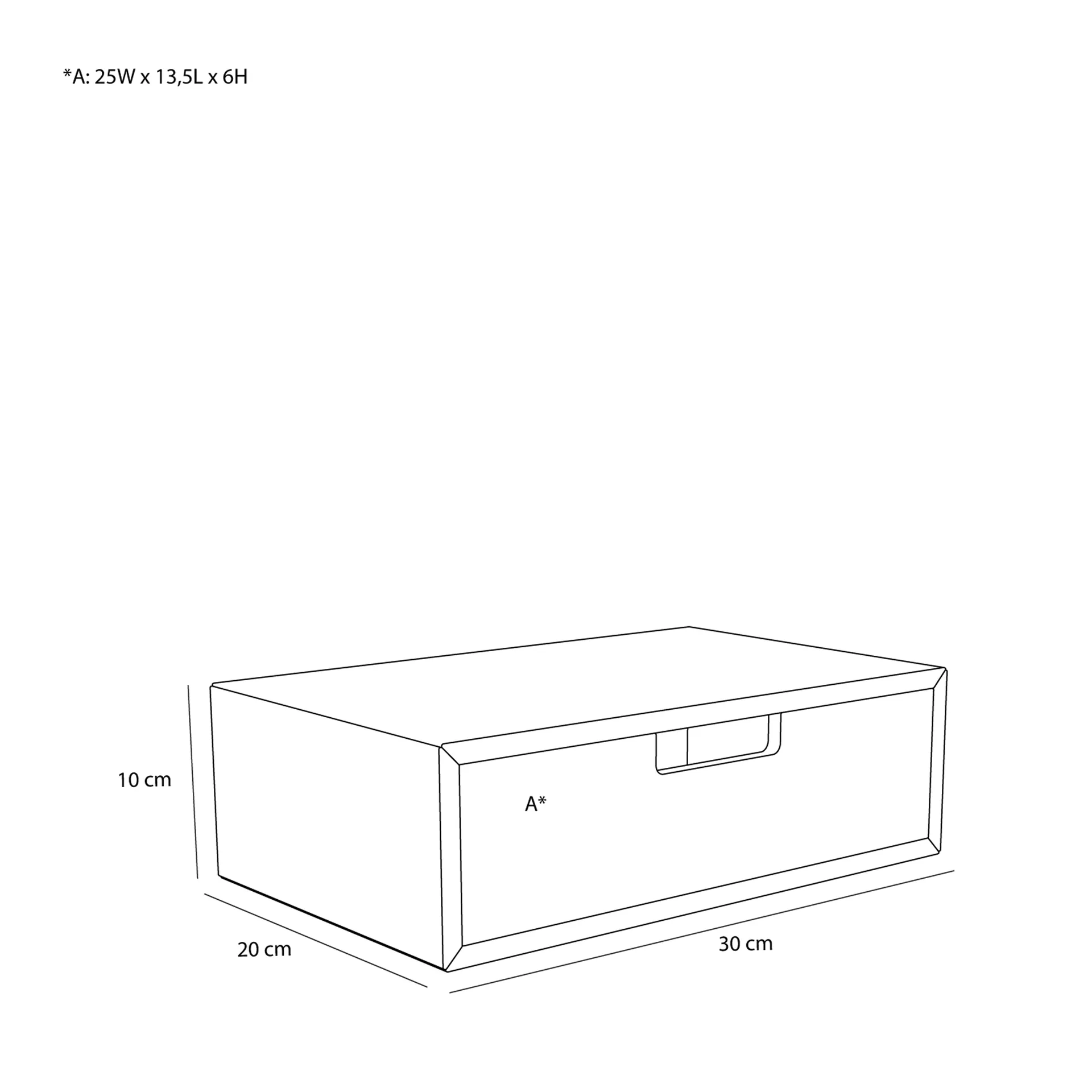 Hide storage box, Oak, 30x20x10 cm Hübsch