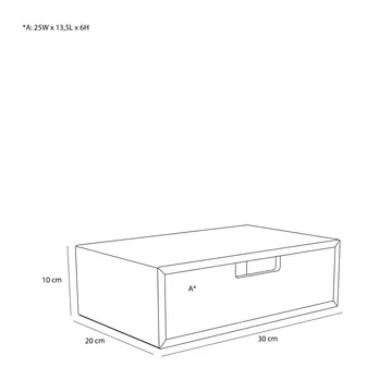 Hide storage box - Oak, 30x20x10 cm - Hübsch