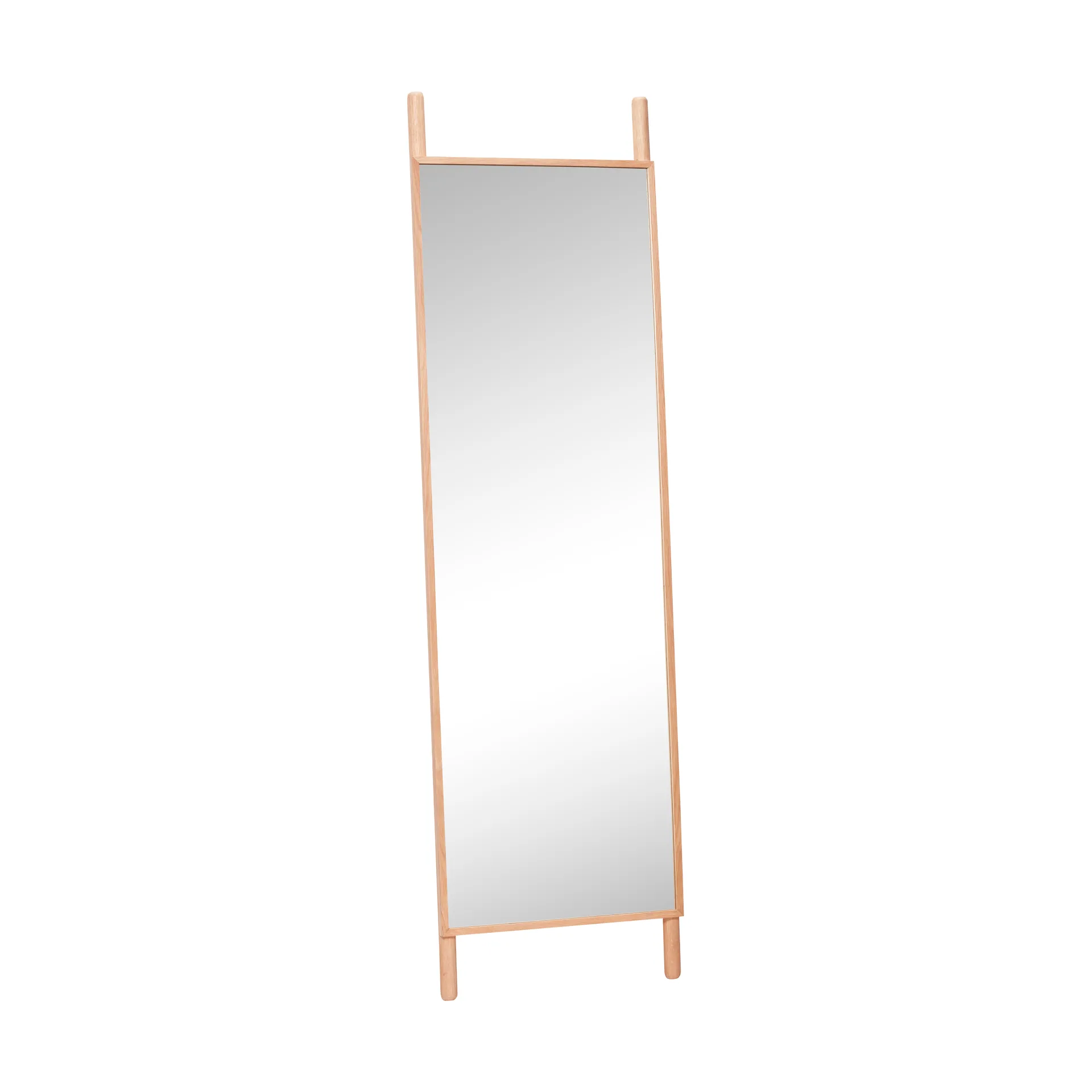Lean floor mirror, Oak Hübsch
