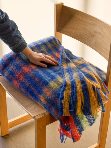 Loom throw blanket - Multicolour, 140x200 cm - Hübsch