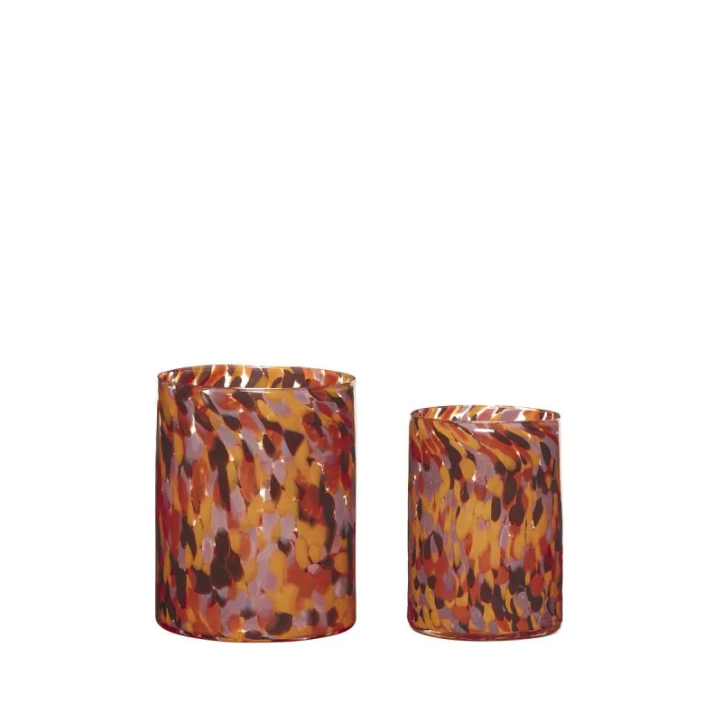 Luce candle lantern 2-pack, Orange-red Hübsch