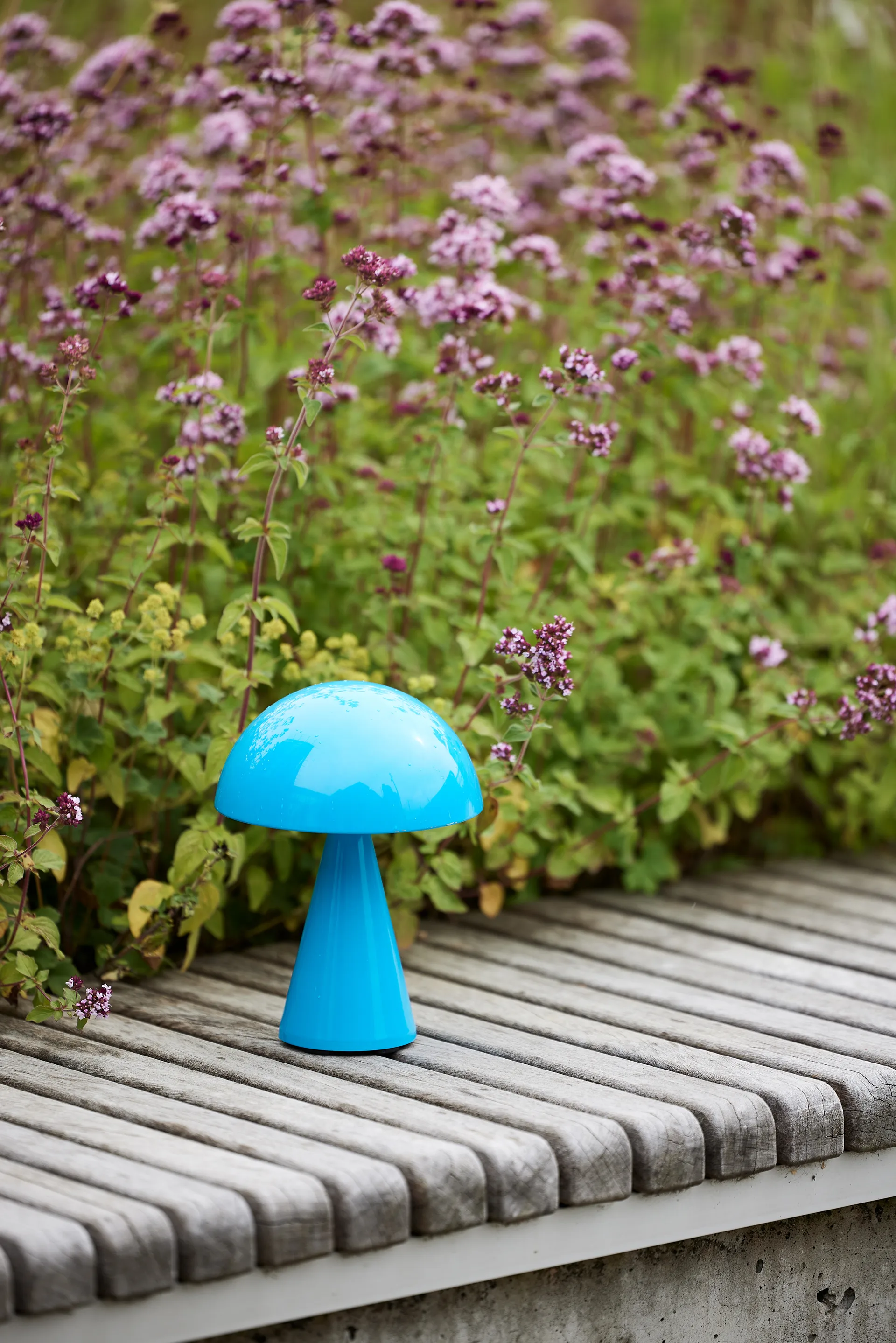 Mush portable table lamp, Blue Hübsch