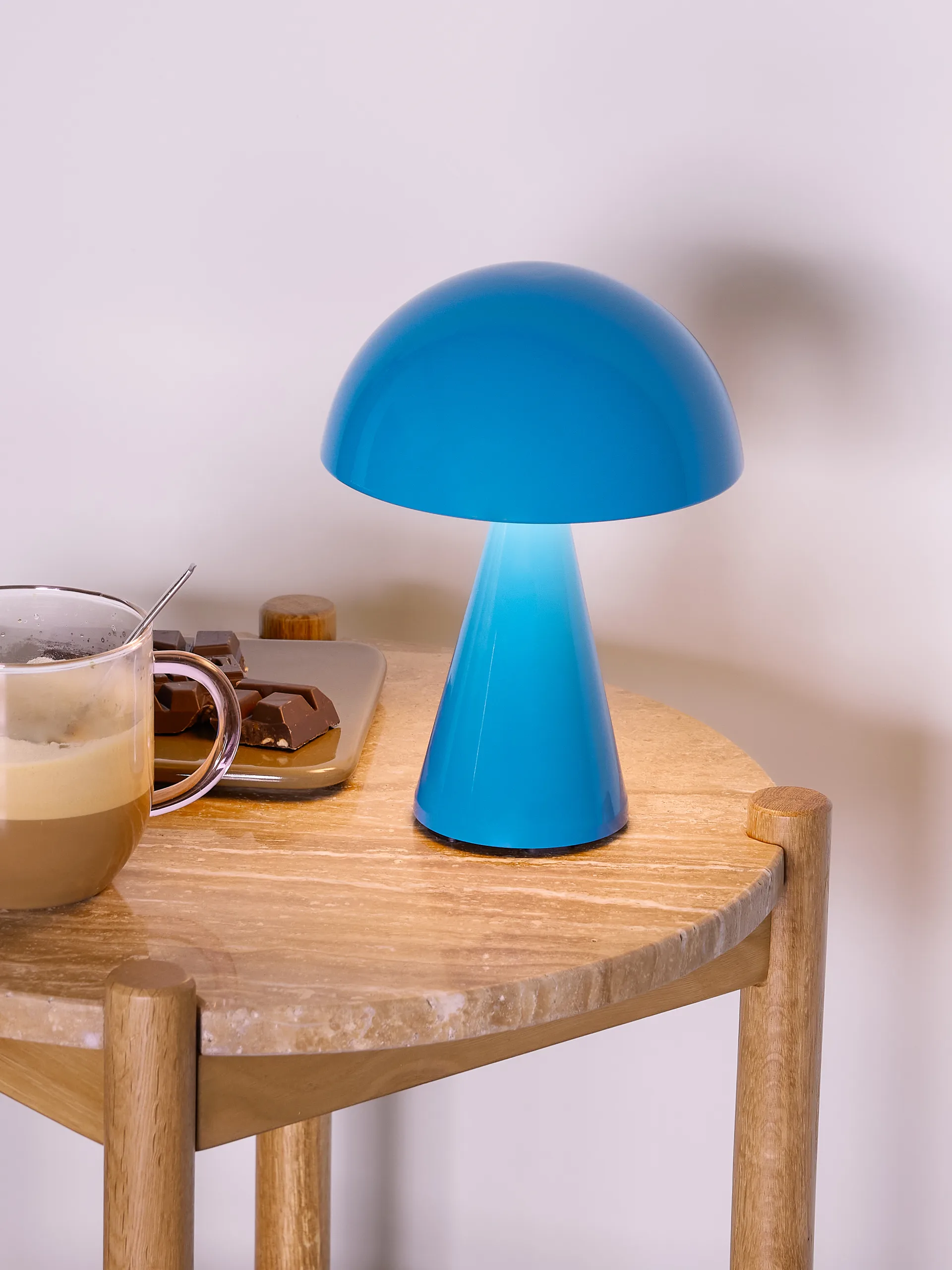 Mush portable table lamp, Blue Hübsch
