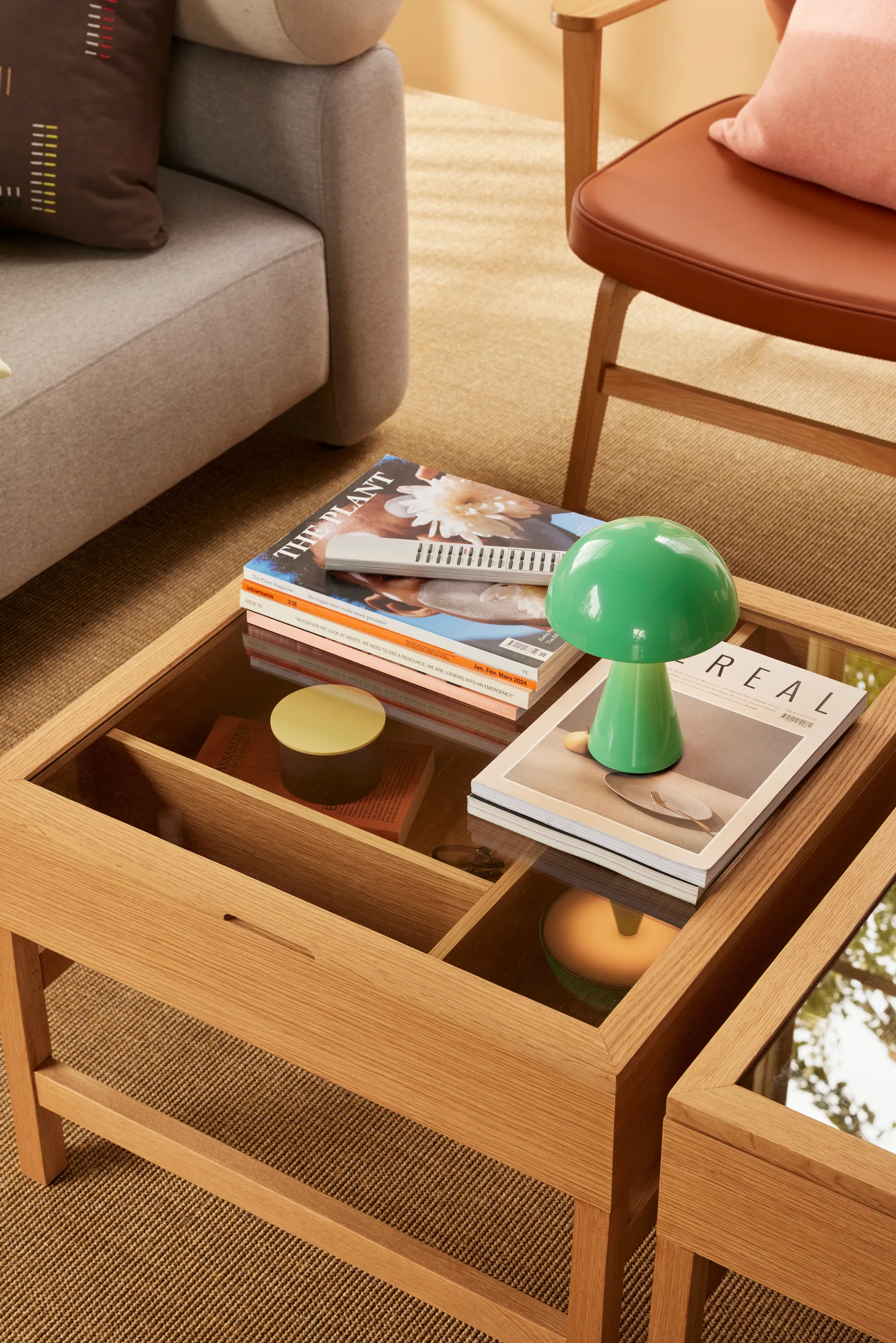 Mush portable table lamp, Green Hübsch