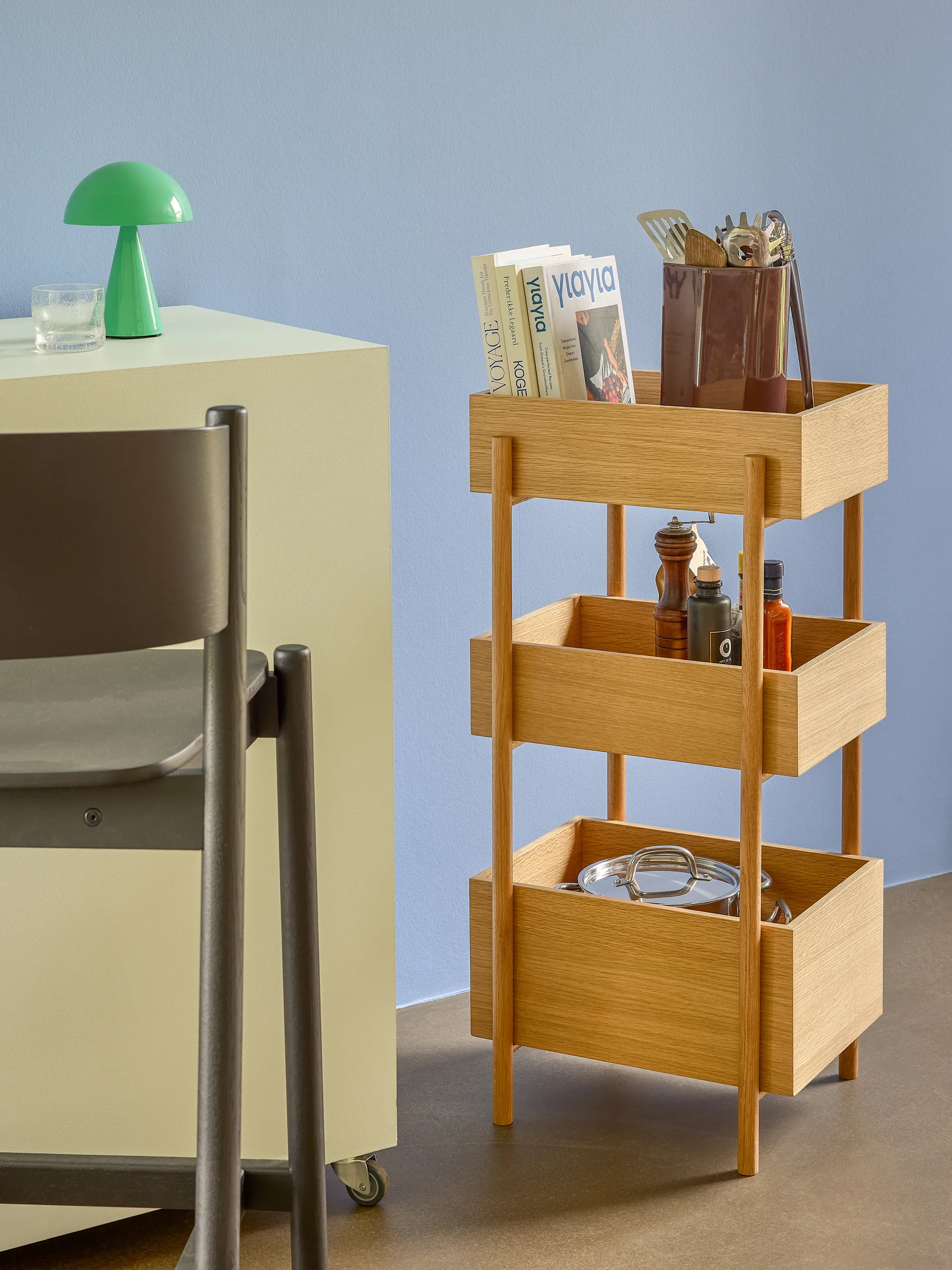 Mush portable table lamp, Green Hübsch