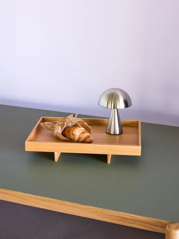 Mush portable table lamp - Nickel - Hübsch