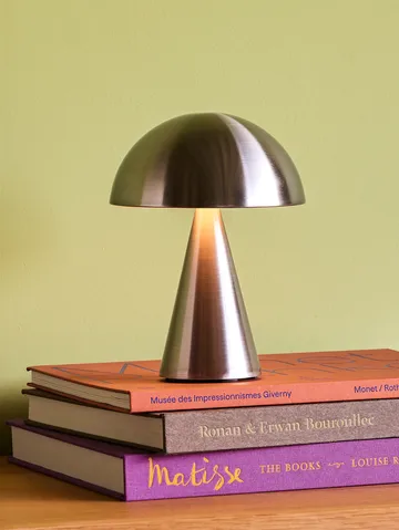 Mush portable table lamp - Nickel - Hübsch