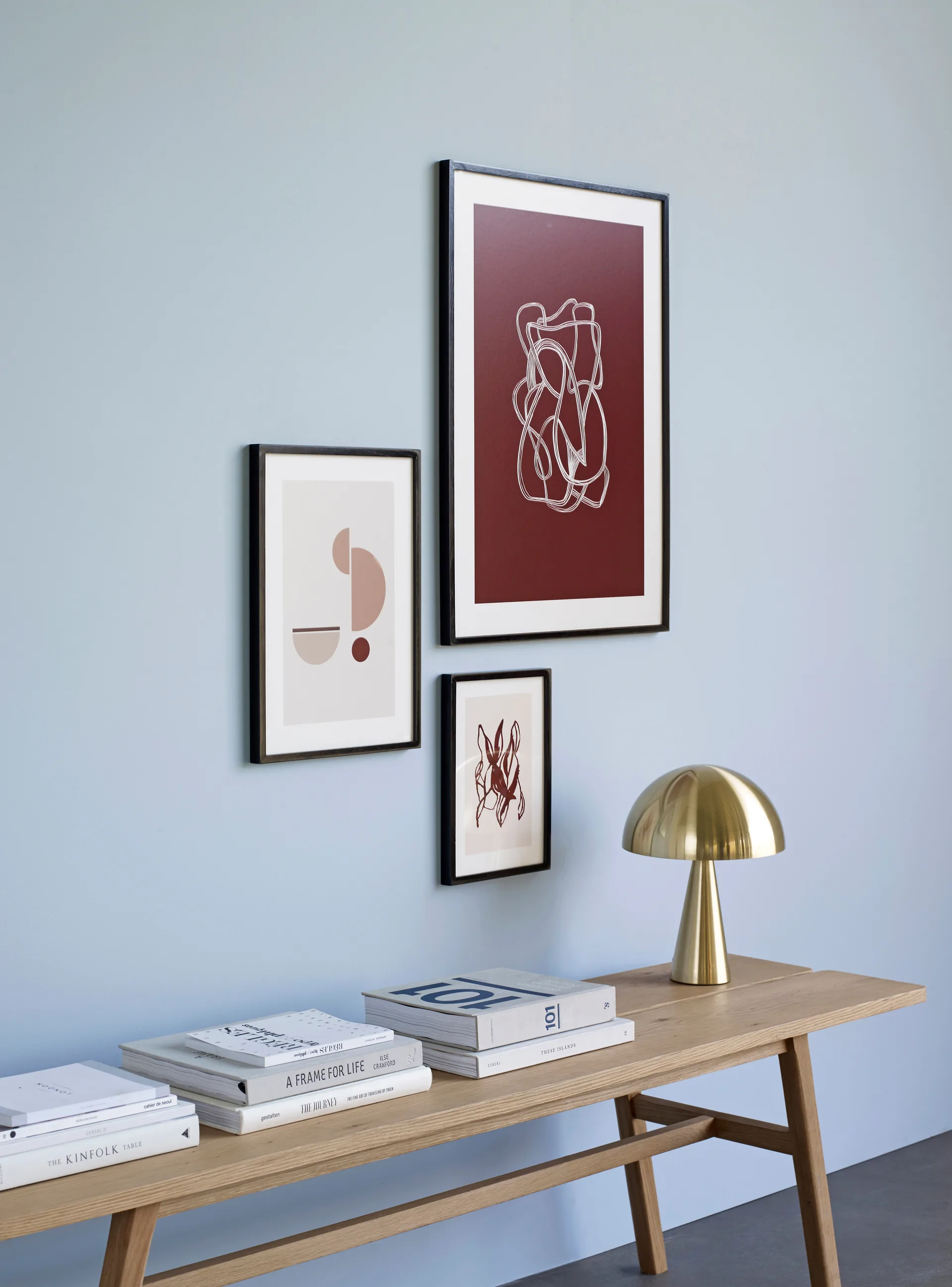 Mush table lamp, Brass, mini 34 cm Hübsch