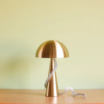 Mush table lamp - Brass, tall 50 cm - Hübsch