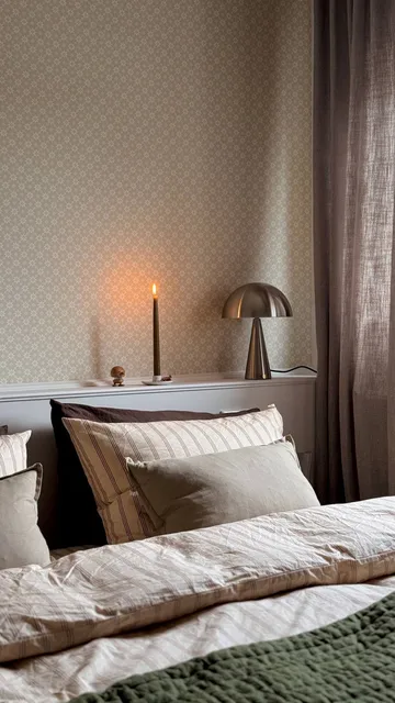 Mush table lamp - Nickel, mini 34 cm - Hübsch
