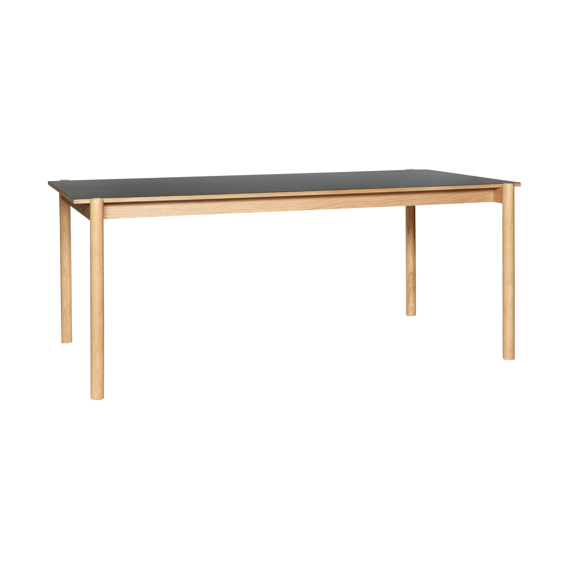 Oblique dining table, Black, 190x106 cm Hübsch
