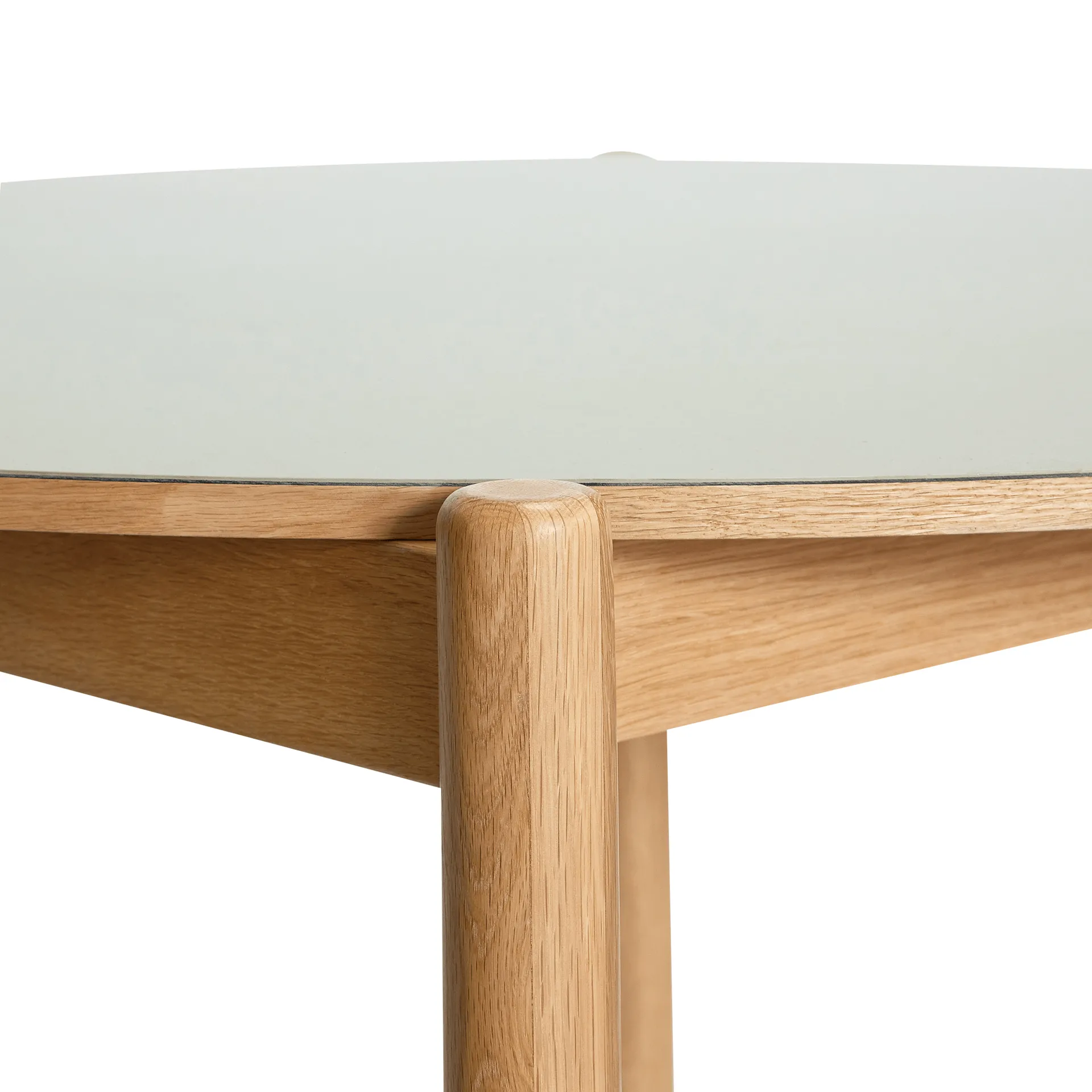 Oblique dining table, Grey, Ø126 cm Hübsch