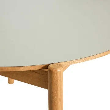 Oblique dining table - Grey, Ø126 cm - Hübsch