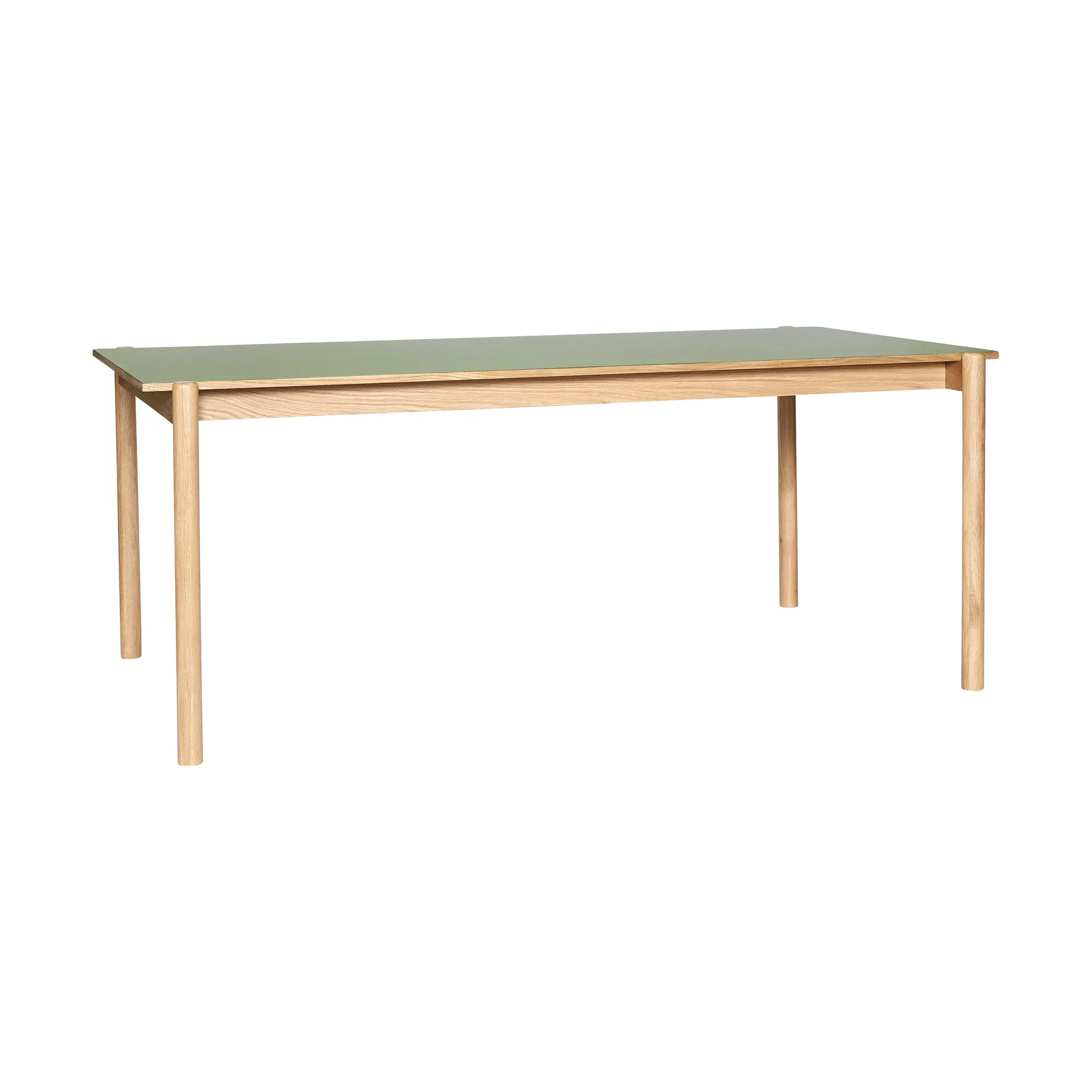 Oblique dining table, Olive, 190x106 cm Hübsch