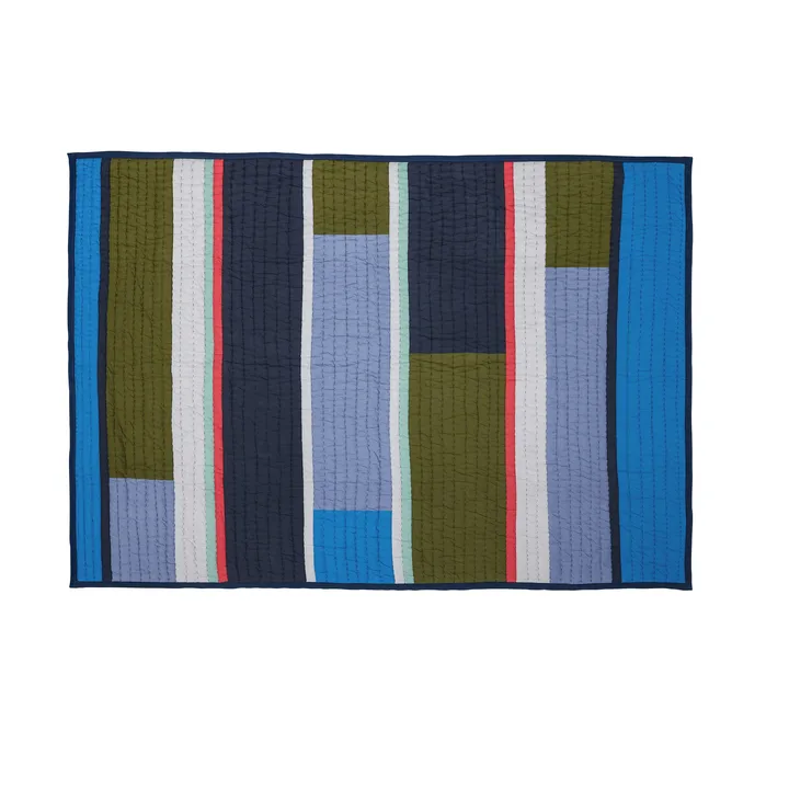Pavilion throw - Blue-multicolour, 140x200 cm - Hübsch