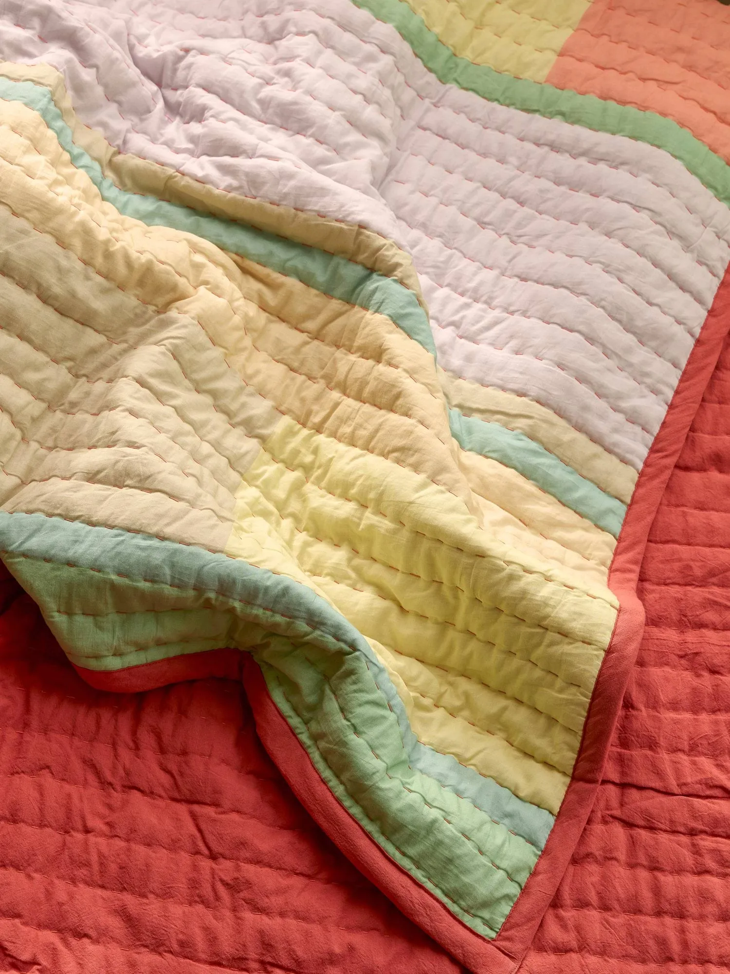 Pavilion throw, Coral-multicolour, 140x200 cm Hübsch
