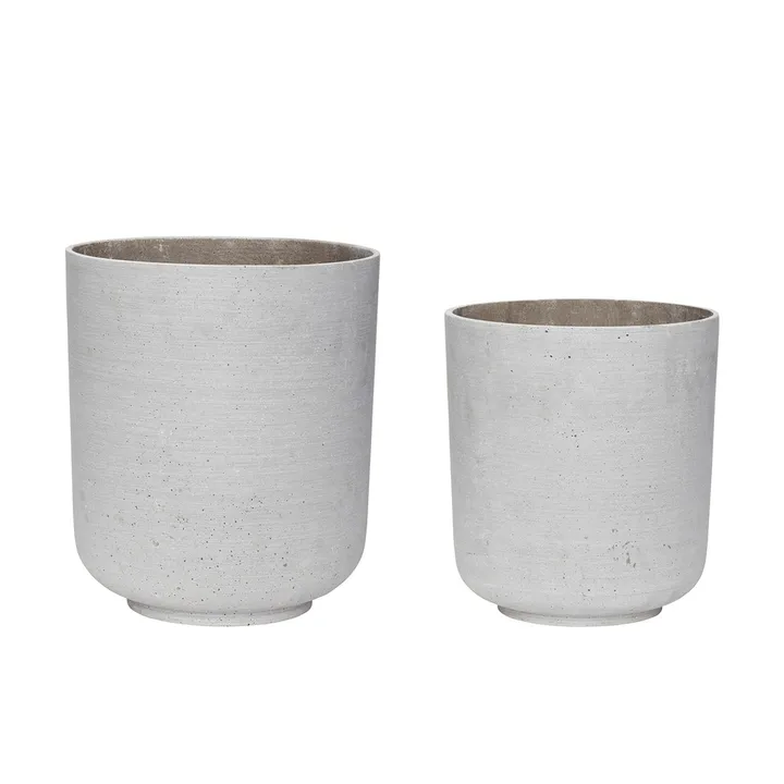 Pot Stone 2-pack - Gray - Hübsch