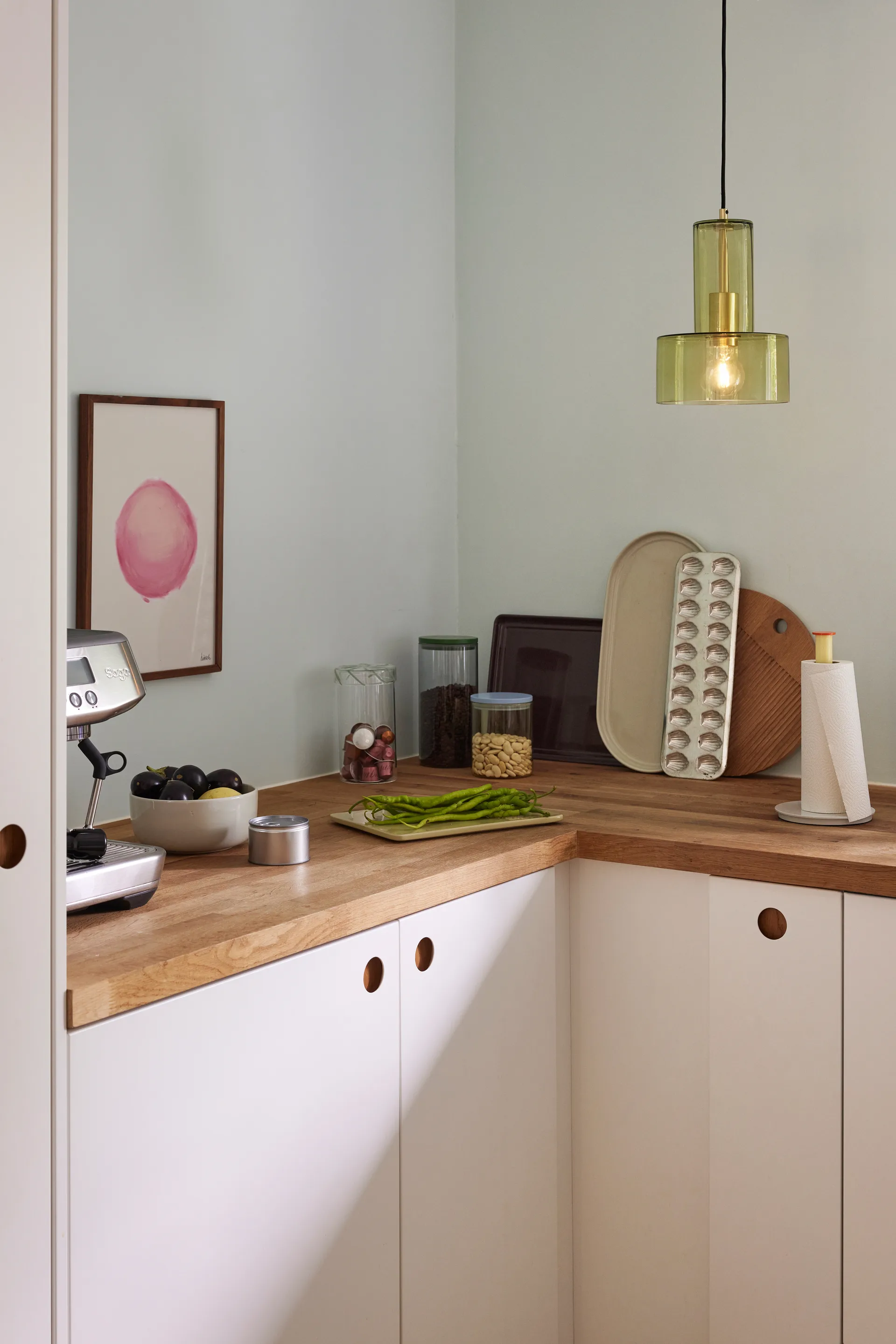 Ripple pendant lamp, Green Hübsch