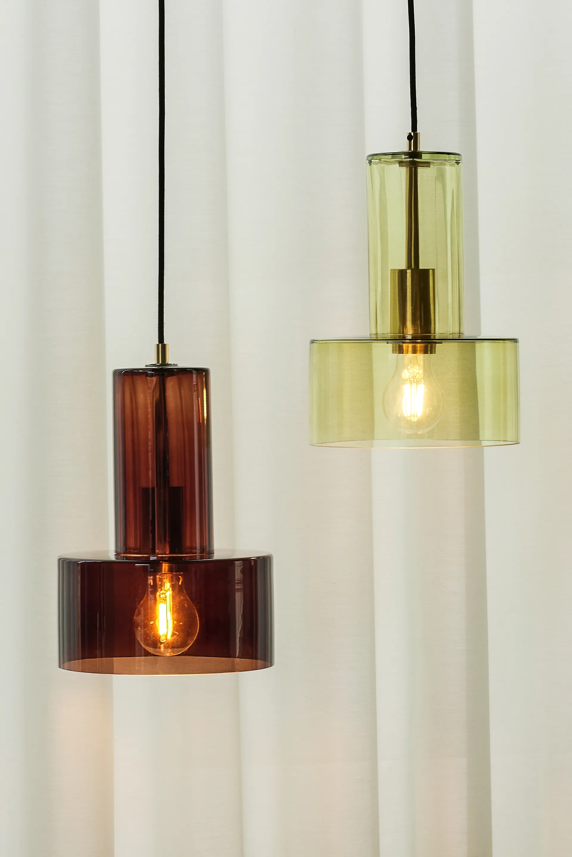 Ripple pendant lamp, Green Hübsch