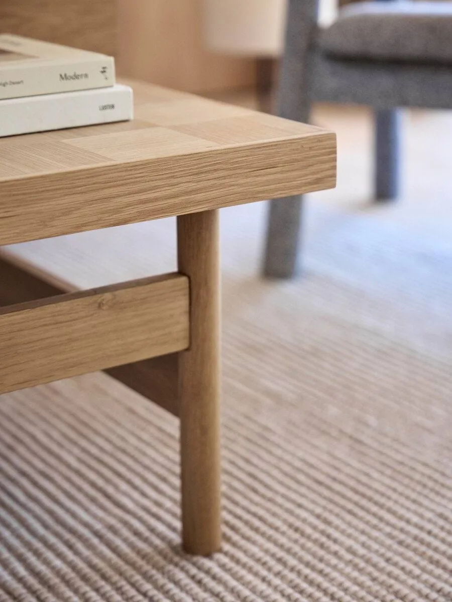 Skak coffee table, Oak, 82x82x40 cm Hübsch