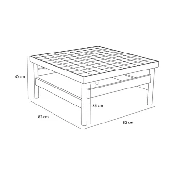 Skak coffee table - Oak, 82x82x40 cm - Hübsch