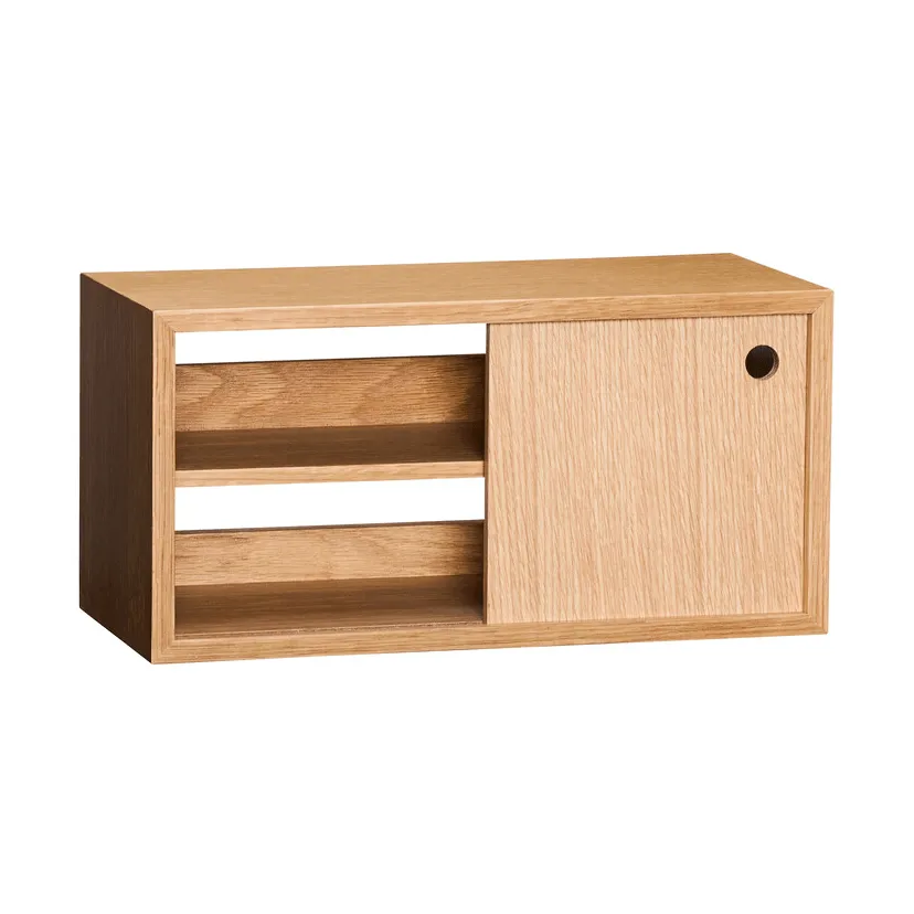 Slide shelf, Oak, 40x20x20 cm Hübsch