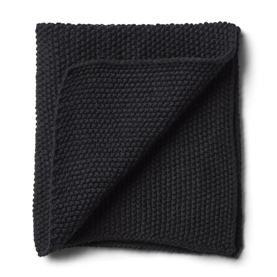 Humdakin Knitted dishcloth 28x28 cm, Coal  Humdakin