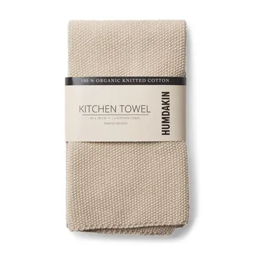 Humdakin Knitted kitchen towel 45x70 cm - Light stone - Humdakin