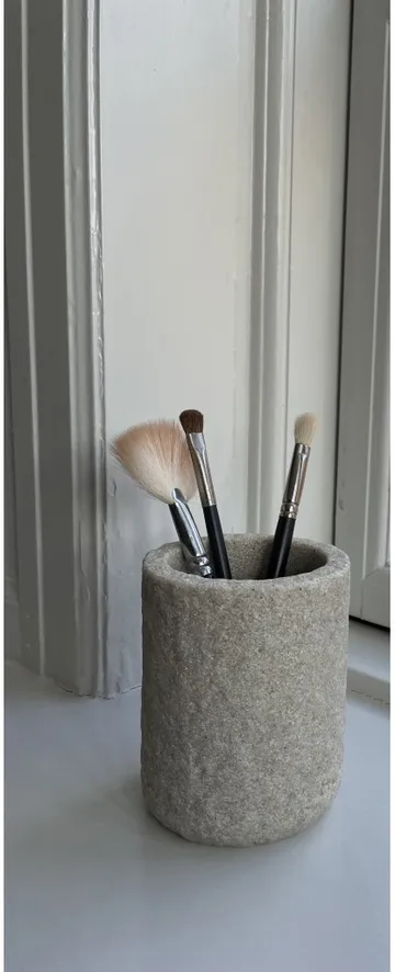 Humdakin Sandstone toothbrush cup 10 cm - Natural - Humdakin