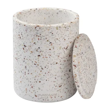 Humdakin Terrazzo vase with lid Ø13 cm - Red/Beige - Humdakin