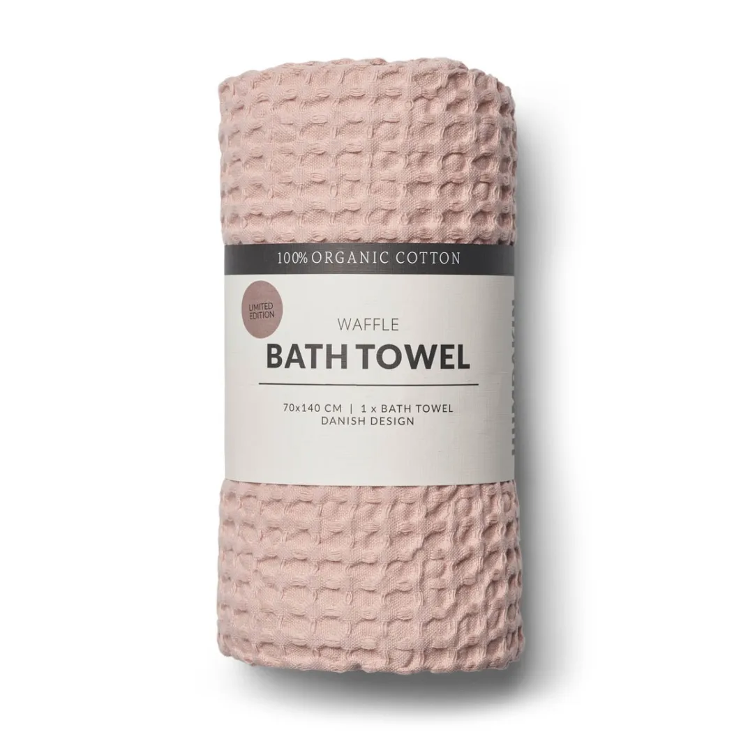 Humdakin Waffle bath towel 70x135 cm, Blush Humdakin