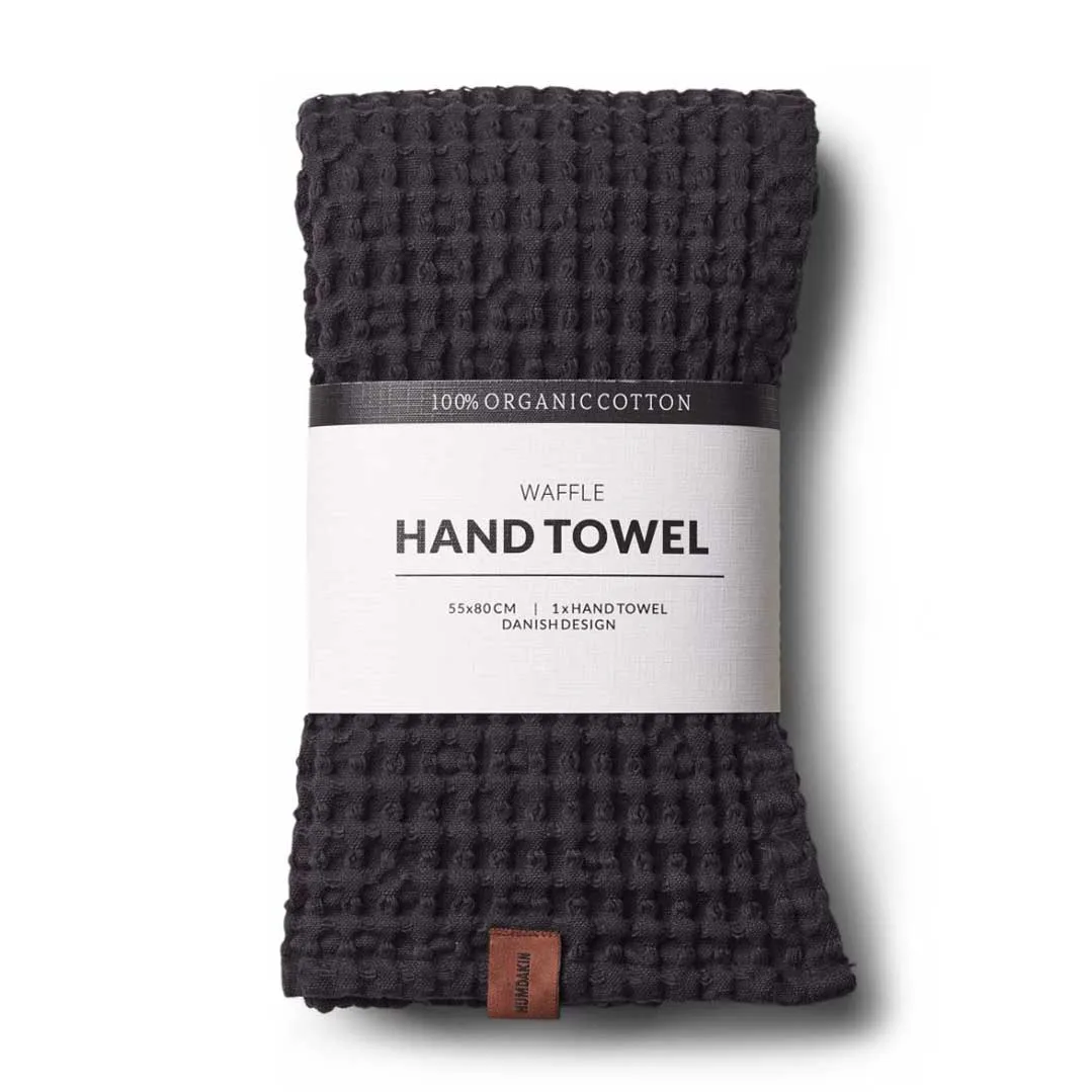 Humdakin Waffle towel 55x80 cm, Coal Humdakin