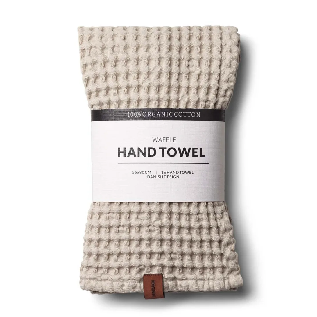 Humdakin Waffle towel 55x80 cm, Light stone Humdakin