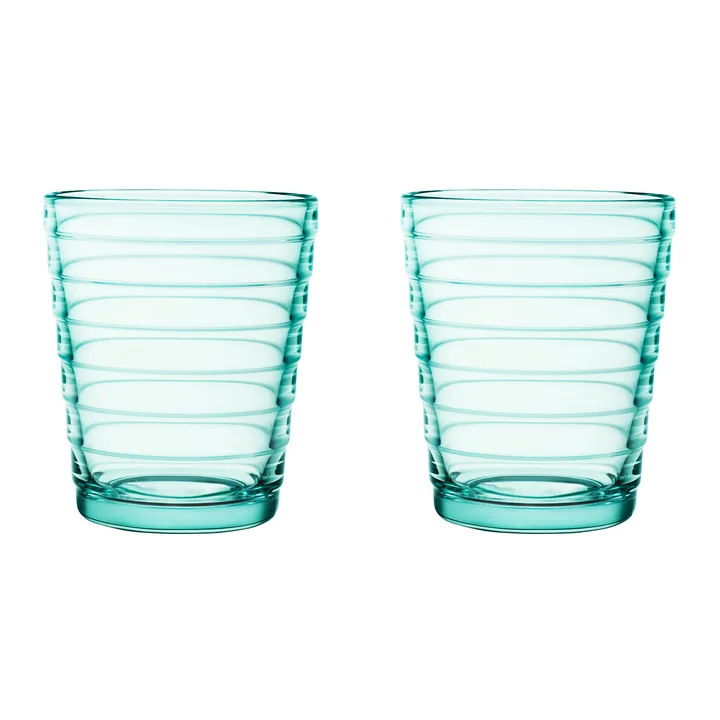 Aino Aalto drinks glass 22 cl 2-pack - water green - Iittala