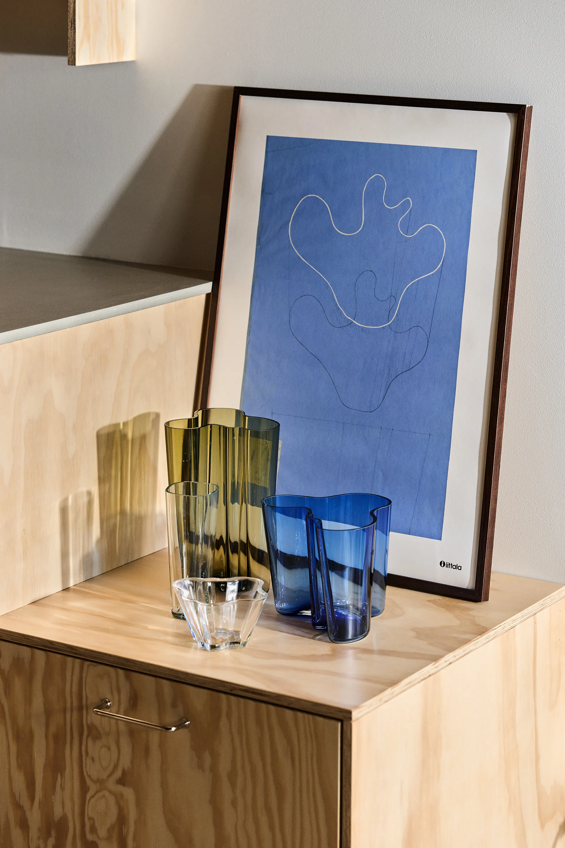 Alvar Aalto vase moss green, 251 mm Iittala